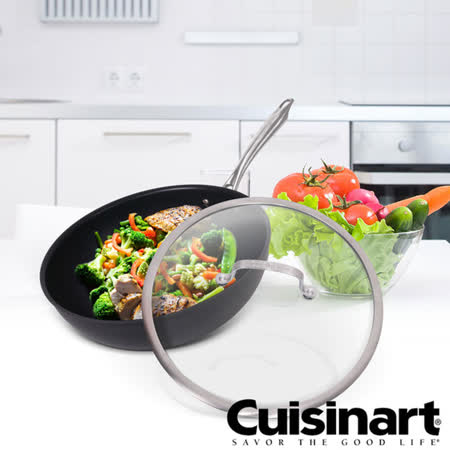 美國Cuisinart美膳雅 專業不沾抗刮超硬陽極系列-單柄深炒鍋30CM(DSA26-30TW)★80B006